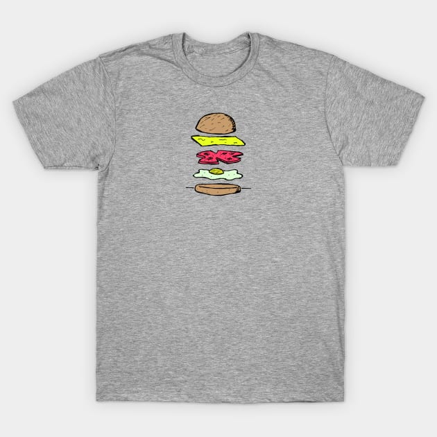 Pork Roll, Egg, and Cheese Sandwich T-Shirt by gregfitz